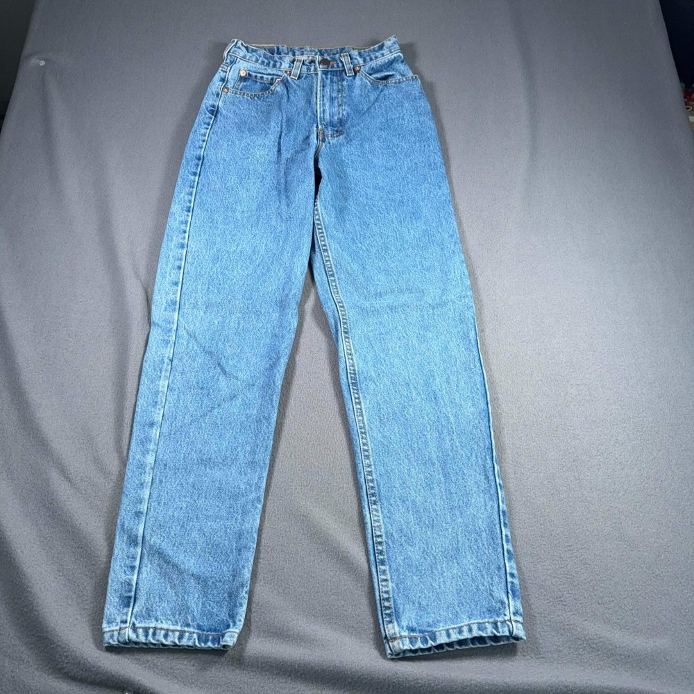 Jordache Blue Jeans Womens 7/8 High Rise Slim Straight Denim 24x29.5